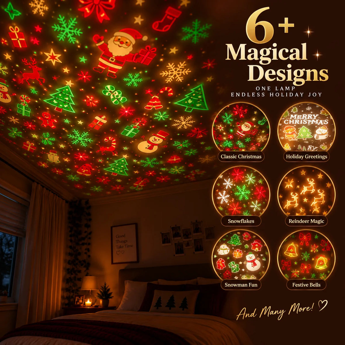 Ruevelle HollyGlow Christmas Projector